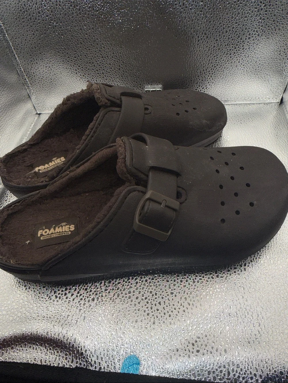 Men’s Brown Slip-On Clog with Buckle